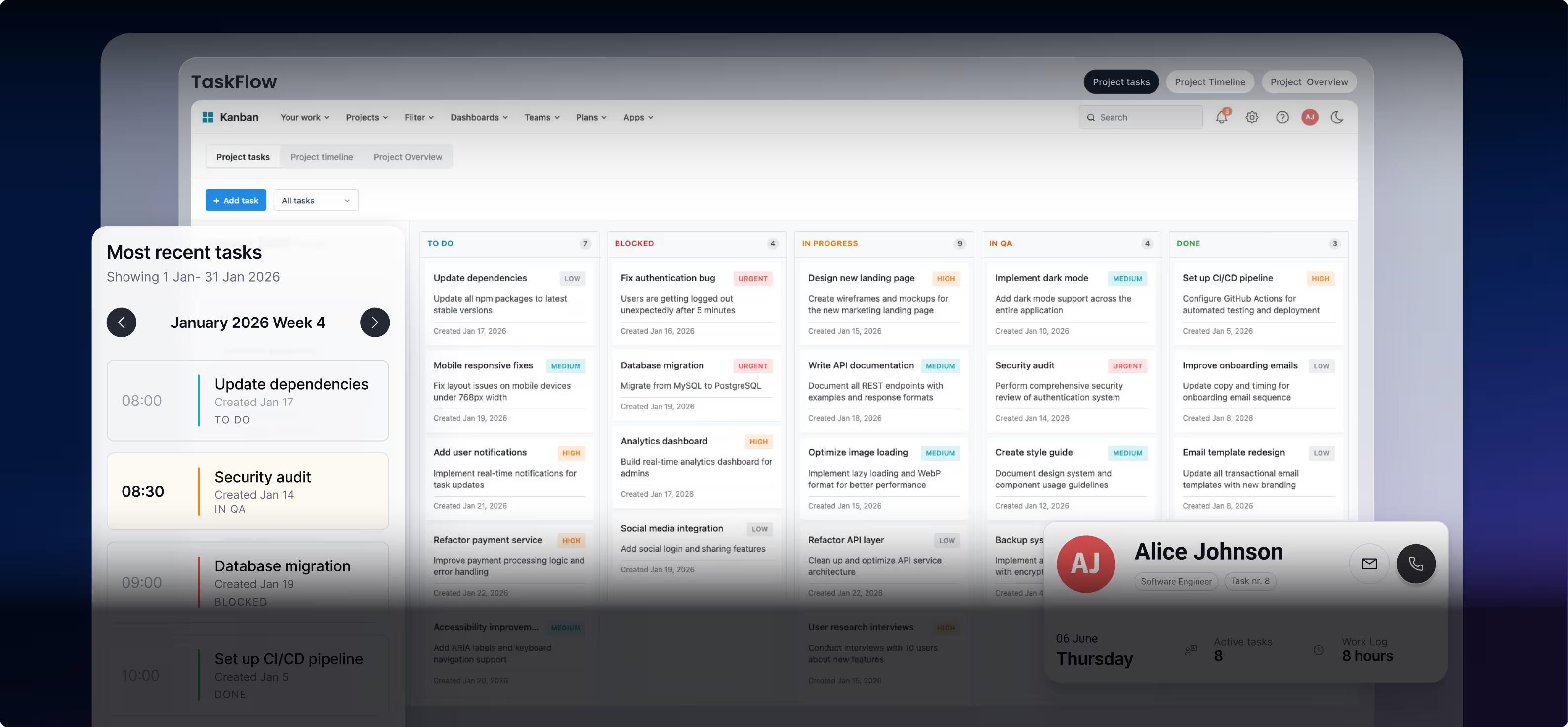 TaskFlow Kanban cover image